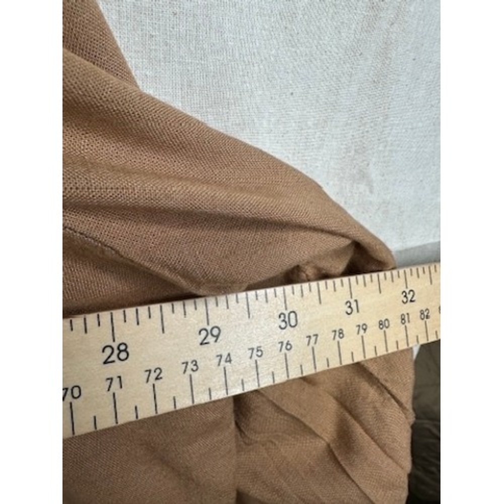 TORRID Blouse‎ Women 3 Brown Henley Neck Roll Tab Sleeves Front Pockets Relaxed - Picture 5 of 7